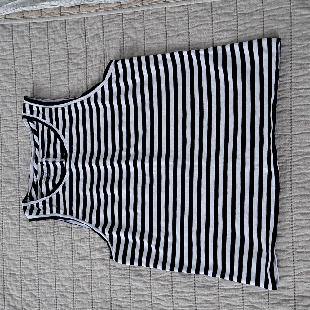 J. Crew Navy and White Striped Girlfriend Tank